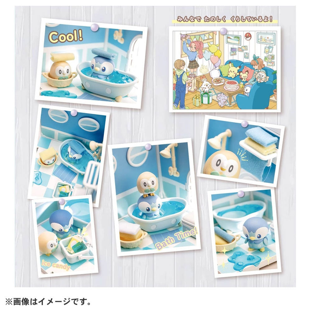 POKEMON POKE PEACE HOUSE BATHROOM PIPLUP AND ROWLET | TAKARA TOMY POKEMON POKE PEACE HOUSE BATHROOM PIPLUP AND ROWLET | TAKARA TOMY